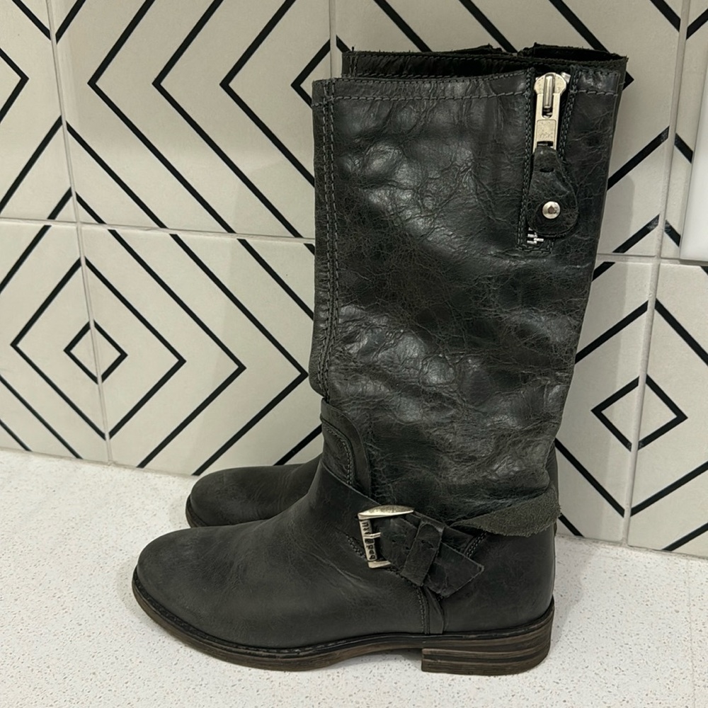 Bed Stu Black Leather Boots